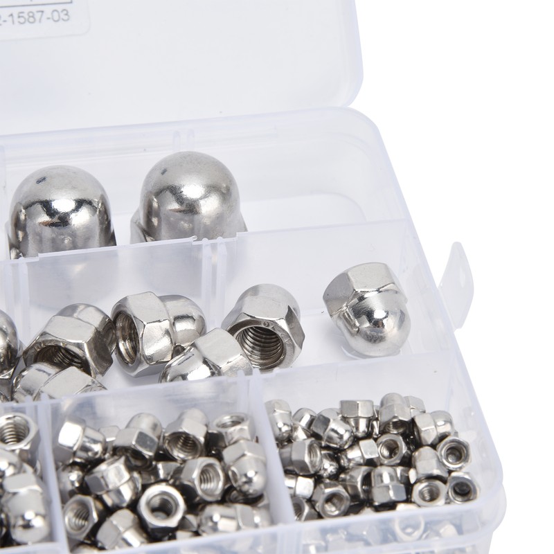 170Pcs Acorn Nuts Dome Head 304 Stainless Steel Caps Nut