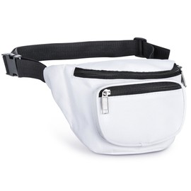 Fanny Pack, AirBuyW 3 Zippered Compartments Adjustable Strap Crossbody Festival Workout Concert Traveling Running Biking Sport Fashion Waist Fanny Pack Bag For Women Men White