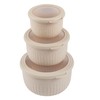 Classic Cuisine Set of 3 Bowls with Lids - Microwave,