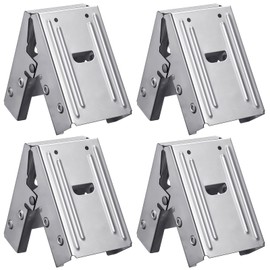 Gisafai 4 Pcs Steel Saw Horse Brackets Galvanized Metal Sawhorse Bracket with 220lb / 100kg Capacity (One Pair) Easy to Use Reliable for Compact Storage