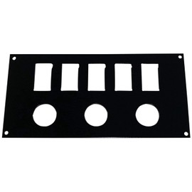 Yamaha Rhino Dash Center 5 switch BLACK Alum Cover Plate 3 voltmeter/accessory