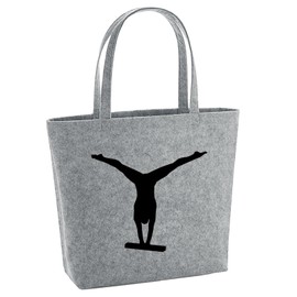 Huuraa Einkaufstasche Schwebebalken Turnen Geschenk 22 Liter Grey Melange Filz Schwebebalken Accessoire
