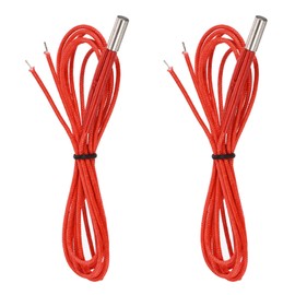 MECCANIXITY Ceramic Cartridge Heater,0.24"x0.59" DC24V 40W Heater with 1 Meter Wiring 3D Printer Heater Accessories for 3D Printer,Red 2 Pack