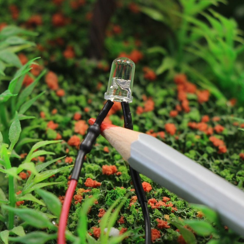 Evemodel L125W 20pcs Pre Wired 5mm Bright White Led Lamp