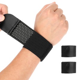 Pack of 2 Wrist Bandages Tennis Elastic Wrist Support Wrist Support Wrist Bandage Breathable Hand Bandage Adjustable Wrist Strap Compression Support