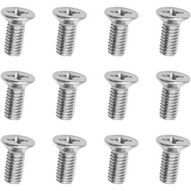 12PCS Stainless Steel Brake Disc Rotor Screws, 93600-06014-0H, Retaining Hardware Bolts Screw Kit for Front and Rear, Car Replacement for Acura, Civic, Accord, Odyssey, City (White)