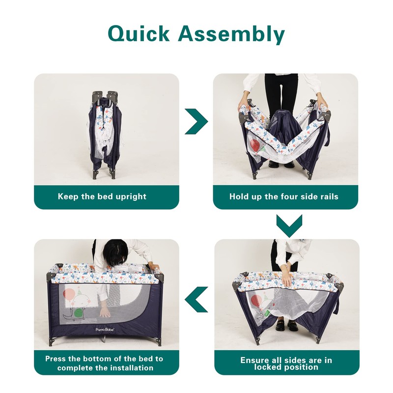 Pamo Babe Travel Foldable Portable Bassinet Baby Infant Comfortable Play