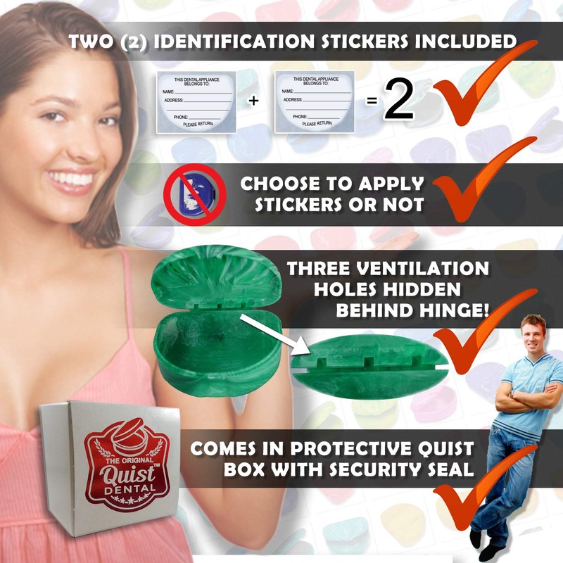 QUIST (TM) Orthodontic Retainer Case (Red)