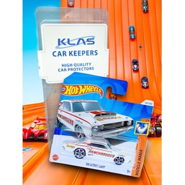 Hot Wheels '69 Dodge Dart (White & Red (Ramchargers)) 1/5 Muscle Mania - 2024-142/250 (Short Card) - COMES IN A GENUINE KLAS CAR KEEPER PROTECTOR CASE - HTC57
