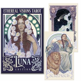 LANG Ethereal Visions Tarot Card [Ethereal Vision Tarot: Luna Edition with Japanese Instruction Manual and Special Hard Case] Popular for Beginners Ethereal Visions Tarot: Luna Edition Tarot Divination [Genuine]