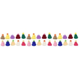 VALICLUD Pack of 20 Knitted Hat Craft Accessories Mini Hats for Crafts Decorative Accessories Decorative Hat for Eggs, Bottles and More