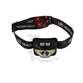 VANZACK Rechargeable Led Headlamp with Wide View & USB Fast Charging Comfortable Headband for Camping Running Fishing Hiking Outdoor Activities