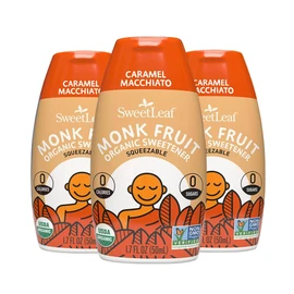 SweetLeaf Caramel Liquid Monk Fruit - Monk Fruit Liquid Sweetener Drops, Organic Monk Fruit Extract, Zero Calorie Sweetener, Sugar Free, Keto Friendly, Erythritol Free - 1.7 Fl Oz (Pack of 3)