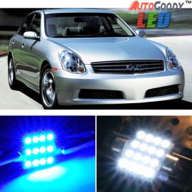 Dome, Map Reading, Courtesy Door Step Light 13 x Premium Blue LED Lights Interior Package Kit for 03-06 Infiniti G35 + Tool