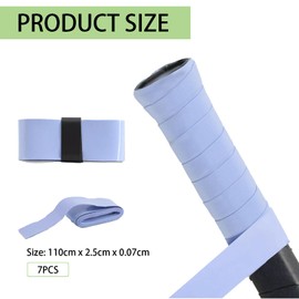 Pack of 7 Grip Tape Tennis Racket, Tennis Racket Grip Tape, Badminton Racket, Multifunctional Grip Tape, Non-Slip Tape Grip, Durable Overgrip, Non-Slip Designed for All Types of Rackets