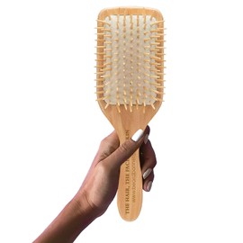 Wooden Paddle Brush, Natural Hair Eco Friendly Wood Handle Hairbrush - Travel Size - Anti Static Wood for Detangling and Styling Wet, Curly, Thick, Wavy, or Straight Hairs