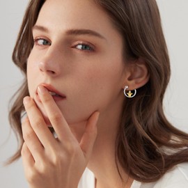 Animal Earrings for Women Girls Koala/Dinosaur/Octopus/Pig/Fox Hoop Earrings 925 Sterling Silver Jewellery Animal Gift, Sterling Silver, No Gemstone