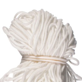 Craft County 100 Meter Soft Round Elastic Cord - White
