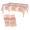 2 Pack 60th Birthday Tablecloth Pink Rose Gold 60th Birthday