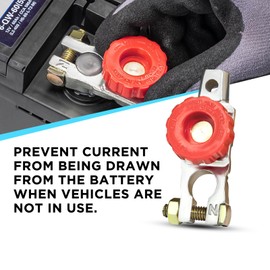 Recoil BSS Top Post Battery Cut Shut Off Switch, 12V-48V DC Battery Power Master Kill Switch Quick Disconnect Battery Isolator, for Boat, Small Yacht, RV, Camper, Truck, Car
