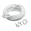 Merriway BH03870 Plastic Coated Curtain Wire with 2 Each Hooks