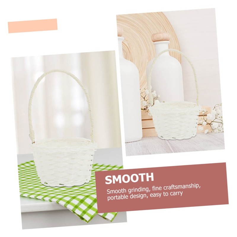 LIFKOME Storage Basket 8pcs Rattan Basket Bushel Basket Easter Basket