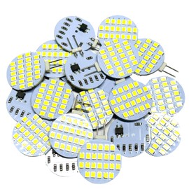 GRV G4 MR11 Bi-Pin 24-2835SMD LED Bulb Lamp 1.5W Super Bright Cool White 7000K RV Camper Under Cabinet Dome Light Dimmable DC12V Pack of 20