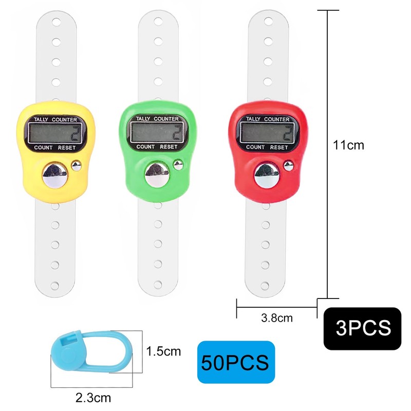 AQSQWQ 3 Electronic Finger Counter, Hand Counter, Finger Row Counter