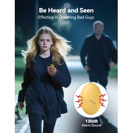 TECKNET Personal Safety Alarm for Women, 4 Pack Self Defense Keychain, 130dB Personal Alarm Loud Siren Safety Keychain for Girls Kids Elderly(Pink & Black & Yellow & Blue)