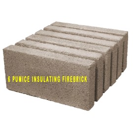 PSP REGENCY PUMICE WOOD STOVE FIREBRICK  [PP1901]  WHOLE & UNCUT   902-111    6 PACK