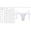 Women's Tie-Side Bikini Bottom G-String (White, S)