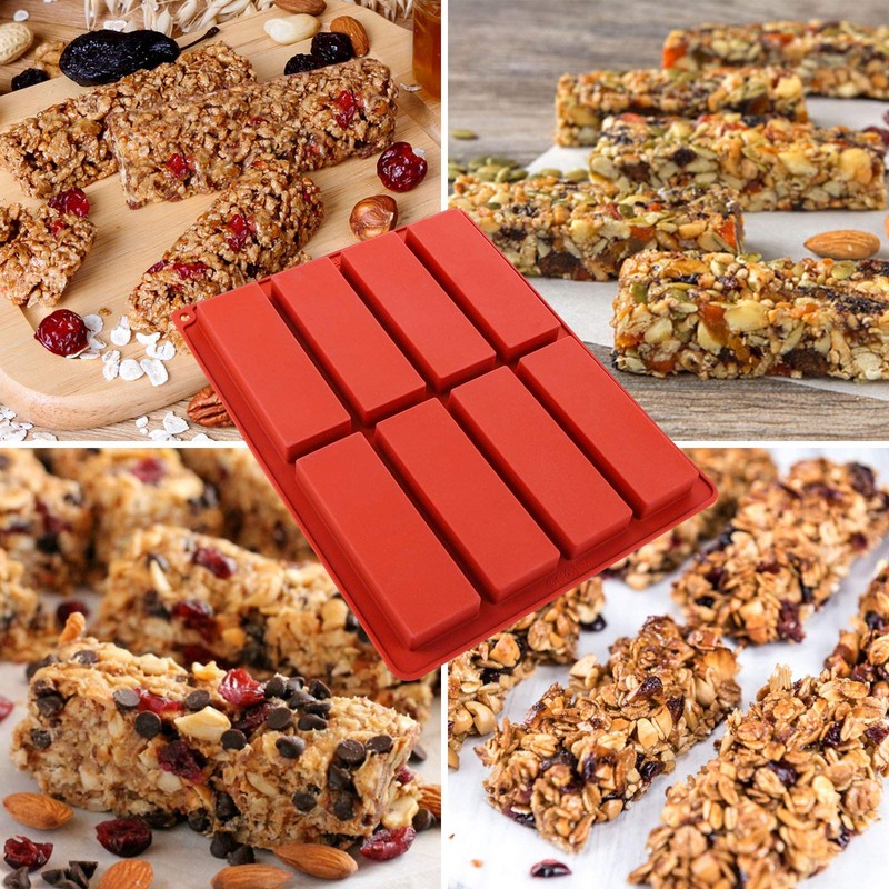 Webake Chocolate Molds Silicone Bar Mold for Granola Cereal Energy