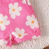 Newborn girl summer outfits overalls shorts 0-3 Months rose floral
