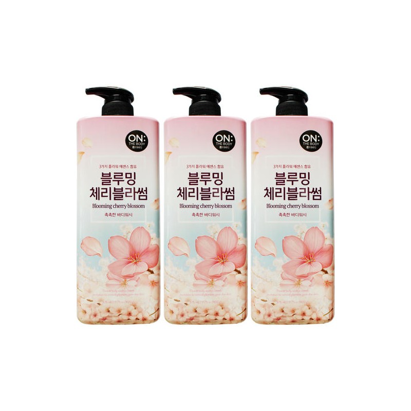 LG 엘지 온더바디 바디워시 블루밍 체리블라썸 900g 3개 LG On