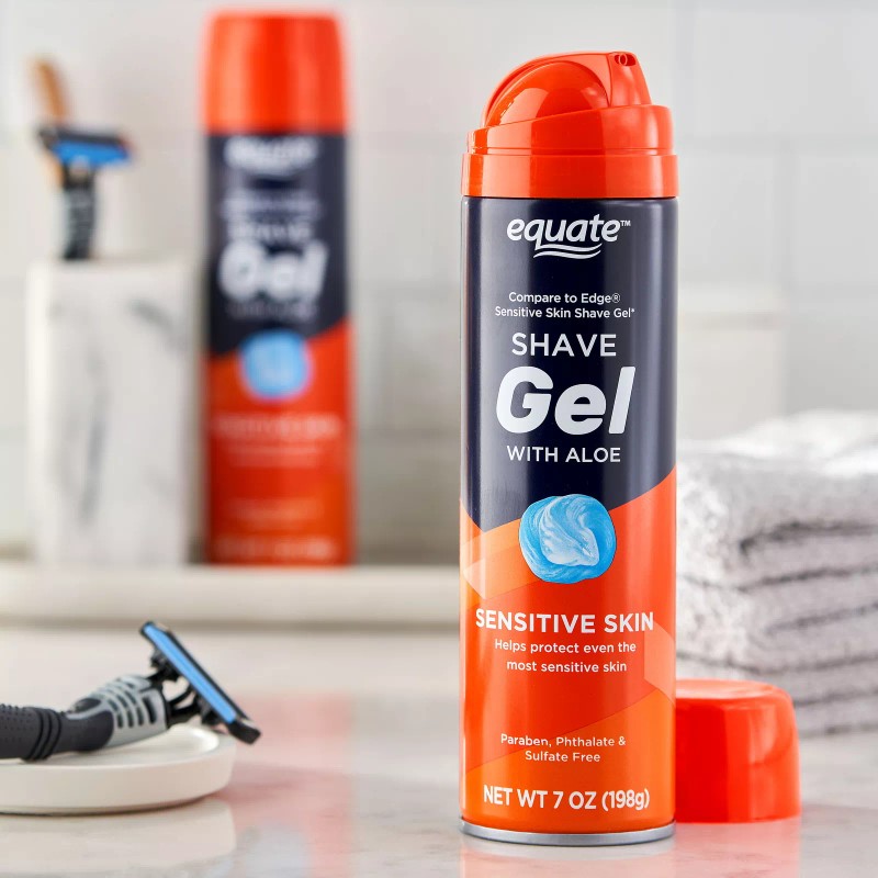 Equate Sensitive Skin Shave Gel With Aloe, 7 oz -