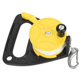 150 ft with Handle Diving Line Wheel, 150 ft Dive Reel, Compact Portable for Drift Diving Underwater Diving/Cave Wreck Diving Equipment (Yellow)