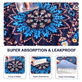 Qeils Washable Pee Pads for Dogs, Reusable Puppy Pads Super Absorbent Leakproof Dog Training Pads, Non-Slip Wee Wee Pads for Crate, Floor, Potty Pads Feeding Mat Dog Pee Extra Large Pee Pads 72"x72"