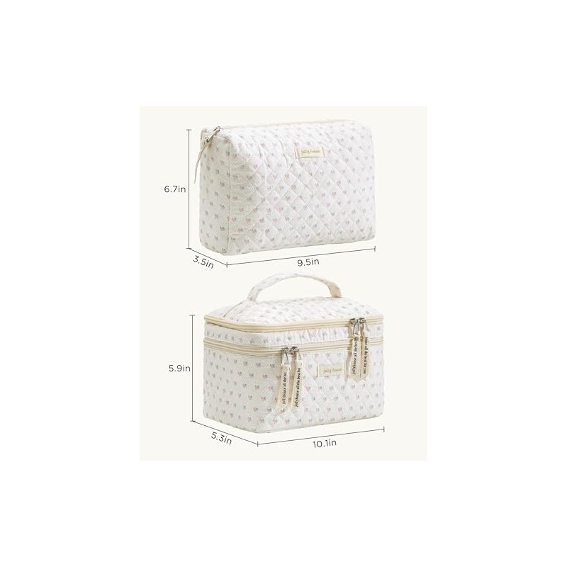 HBselect - Bolsa de maquillaje de viaje, 2 piezas, bolsa
