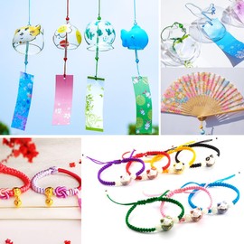 WHC 12 Pieces 1.5 mm Satin Cord Pearl Yarn for Friendship Bracelets, Bracelet Band, 12 Colours Nylon Thread for Bracelets, Latch Bands for DIY Jewellery, Necklace, Bracelet, String (20 m of Each