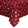 Mixweer Christmas Tablecloth Rectangle Snowflake Tablecloth Snowflake Printed Table Cover