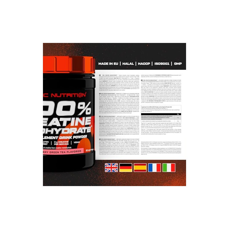Scitec Nutrition 100% Creatine Monohydrate – Vegan – 3g per