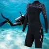 1.5MM Diving Onepiece Swimsuit Wetsuit Short Trousers for Snorkeling Surfing(Woman