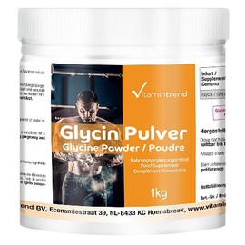 Vitamintrend Glycin Pulver pur - 1 kg ohne Zusatzstoffe ! 10-MONATS-VORRAT ! proteinogene Aminos?ure - hochdosiert - vegan - bioverfgbare Supplements aus Deutschland | Vitamintrend