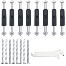 CTRICALVER 86 Type Switch Socket Repair Cassette Screws Rod Set (8 sets), Wall Mount Switch Box Repair Tool, Adjustable Length Switch Box Repair Screw Rod With a Wrench