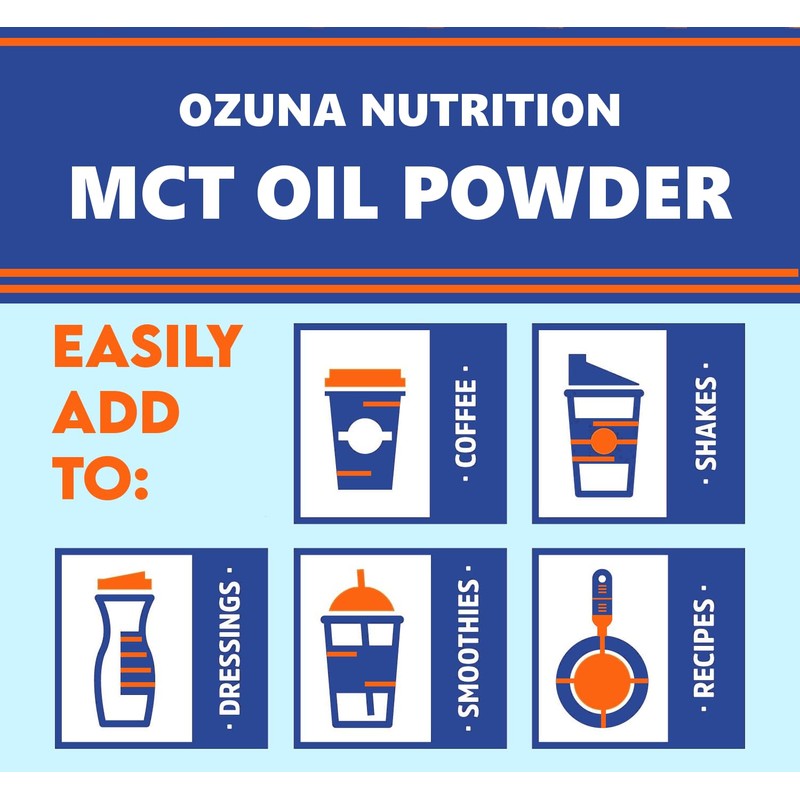 MCT Oil C8 & C10 Powder, Coconut Medium Chain Triglycerides
