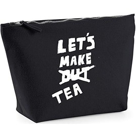 Hippowarehouse let's make tea women's printed make up cosmetic wash bag 18x19x9cm