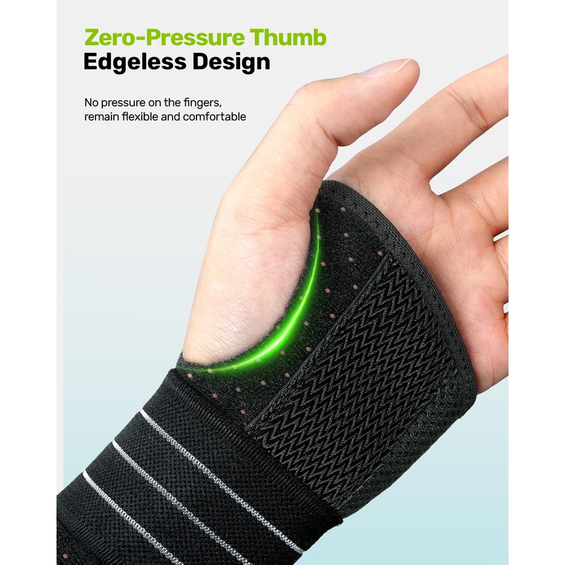 Rakiie Carpal Tunnel Wrist Brace, Adjustable Night Wrist Support with