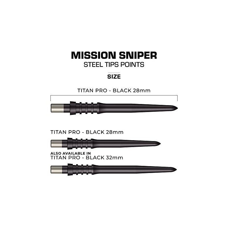 Mission Sniper Points Titanium Pro Black 28 mm
