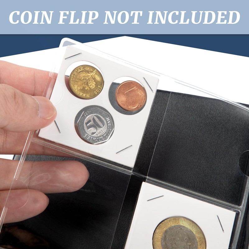 Coin Flip Holder Albums - 60 Pockets 2x2 inches Blue