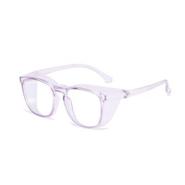 Long Keeper TR90 blue light Blocking glasses women men Computer Glasses Light weight Clear Frame Glasses Eye Protection (Purple Transparent Clear)